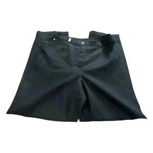 St. John Sport Marie Gray Women's High Rise Straight Pants Black Size 12